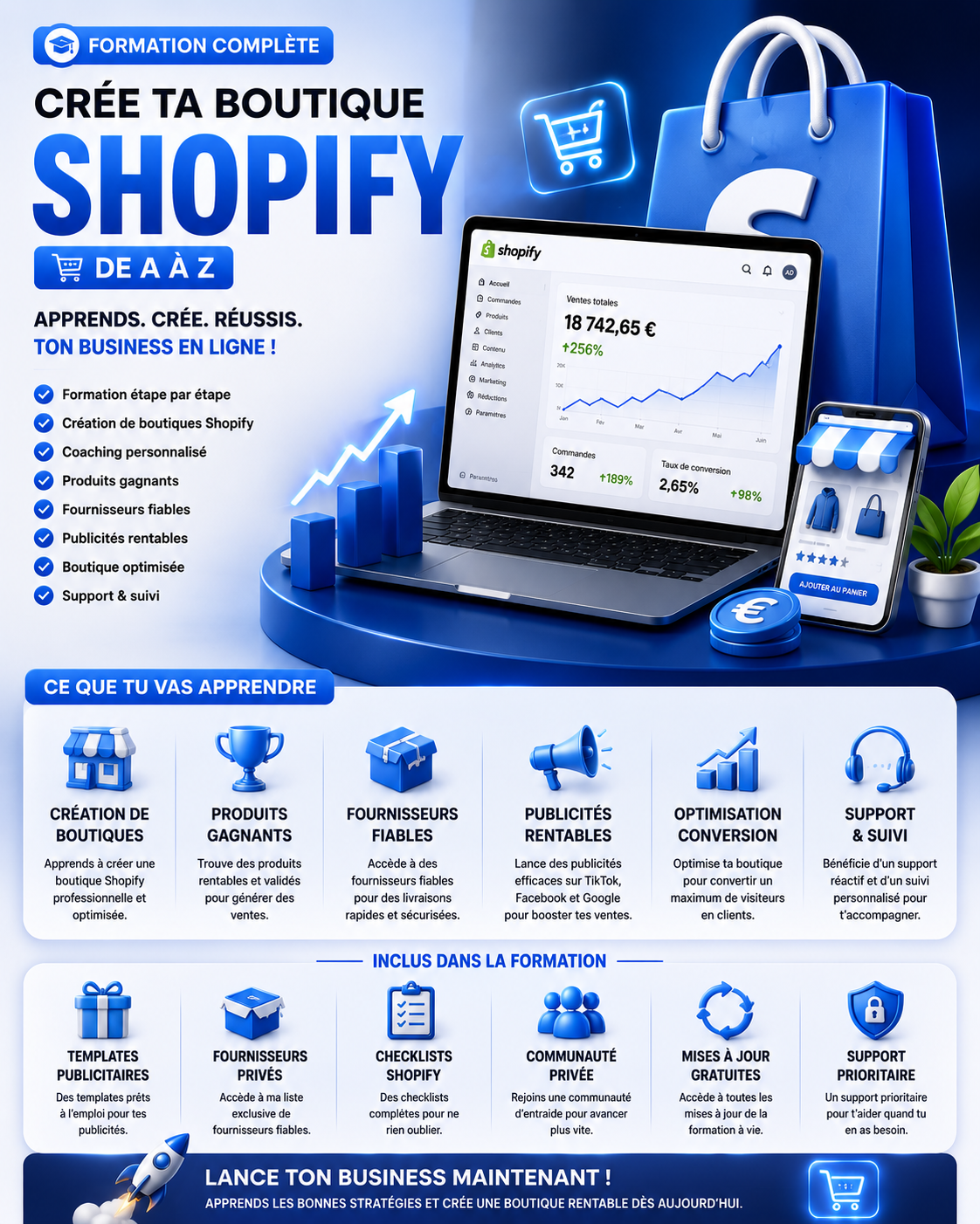 Création de Boutique Shopify Clé en Main 💻
